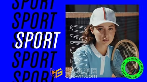 AE模板-体育运动介绍动感体育赛事栏目视频开场grunge sport intro