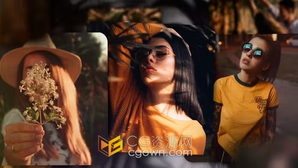 个人专辑艺术相册简单有爱视差效果视频相册-AE模板