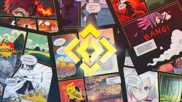 漫画杂志漫画小说书籍介绍宣传视频片头-AE模板