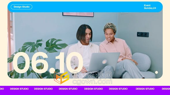 AE模板-3种时尚简约风格公司简介品牌业务设计视频动画