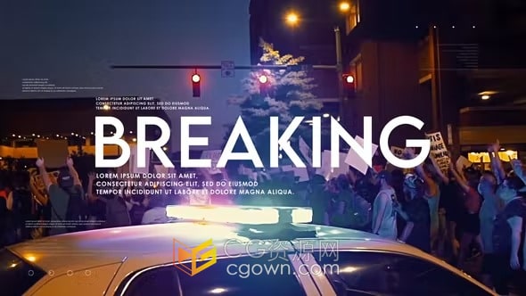 Breaking News新闻片头-AE模板下载