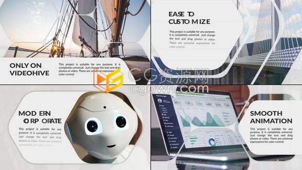 AE模板下载图形设计动画企业演示宣传片业务介绍幻灯片视频效果