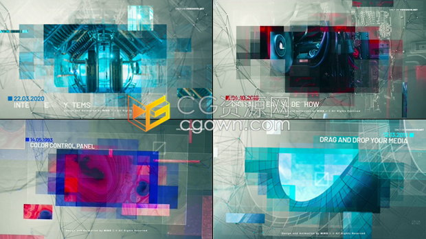 数字技术幻灯片制作AE模板下载网络区块链高科技医学宣传片视频