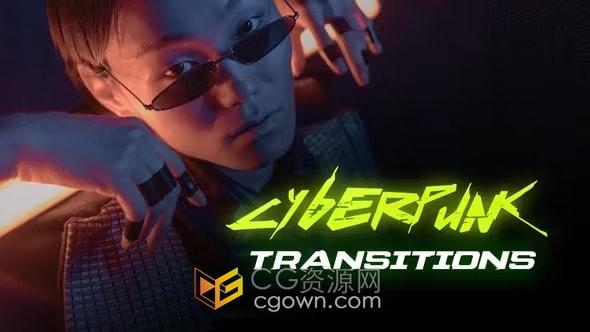 14个动感活力赛博朋克过渡效果Cyber??punk Transitions-AE模板