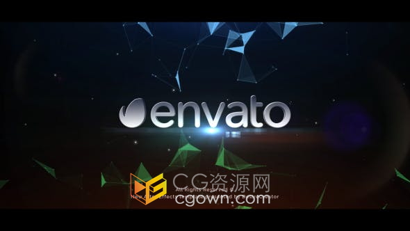 AE模板-动作电影预告片制作毛刺粒子光效金属LOGO动画视频