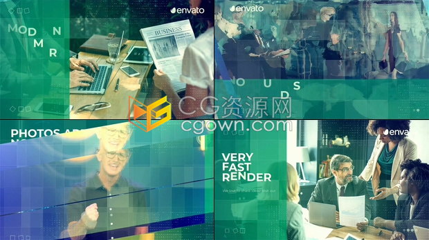 商业宣传幻灯片制作AE模板下载动态简介企业公司介绍幻灯片视频效果