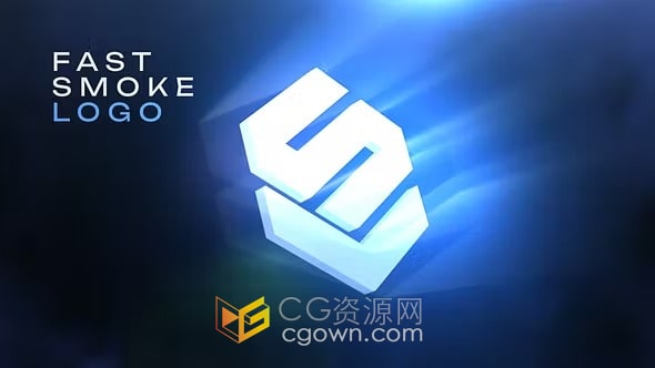烟雾飘过快速标志动画-AE模板免费下载