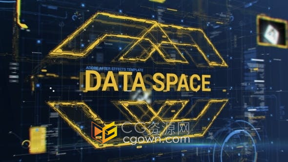 AE模板-计算机数据数字高科技HUD元素信息图界面科幻技术介绍宣传视频