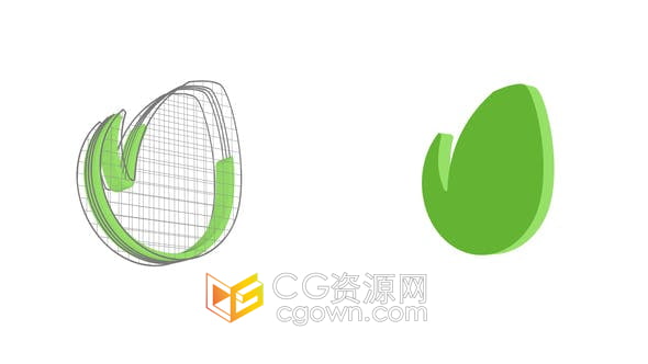 AE模板-3D网格LOGO旋转动画视频片头