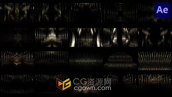 颁奖典礼婚礼晚会奢侈品牌发布会等高档活动金色粒子动画背景-AE模板