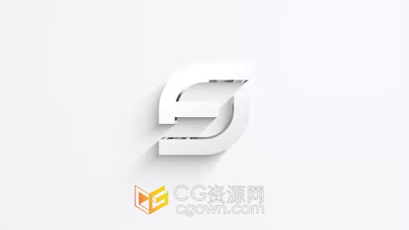 现代简约大气线条绘制轮廓挤出动画标志-AE LOGO模板