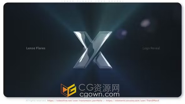 体积灯和镜头光晕效果智能LOGO动画显示-AE模板