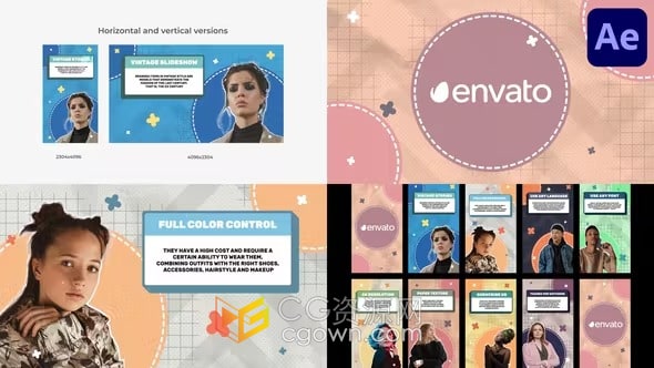 AE模板-时尚复古人物介绍幻灯片Stylish Vintage Slides