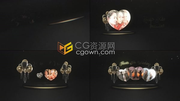 生日祝词生日派对公司员工团体生日会祝福AE视频模板