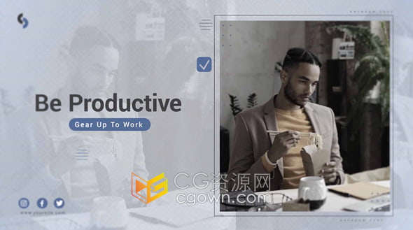 AE模板-富有成效人生投资动态平衡介绍公司业务幻灯片视频