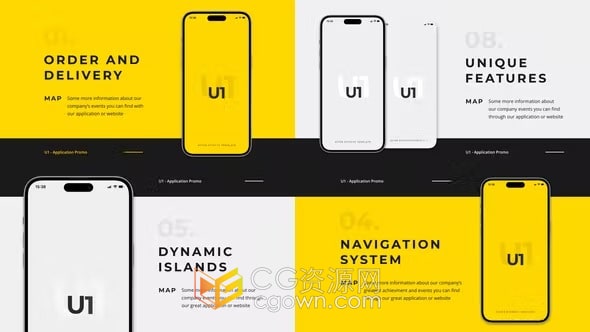 iOS应用程序促销作品集展示APP推广视频制作-AE模板