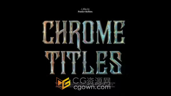 10个时尚动态Chrome 电影标题动画-AE模板