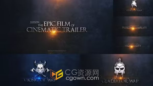 AE模板-史诗冒险动作战争军事电影预告片Epic Cinematic Trailer