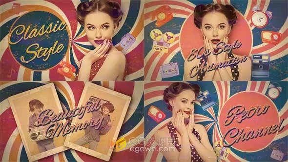 Vintage Opener怀旧复古片头Retro Grunge-AE模板