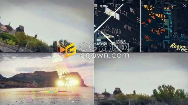 故障动画效果制作视频宣传片头AE与PR模板下载混乱变形动态简介标题