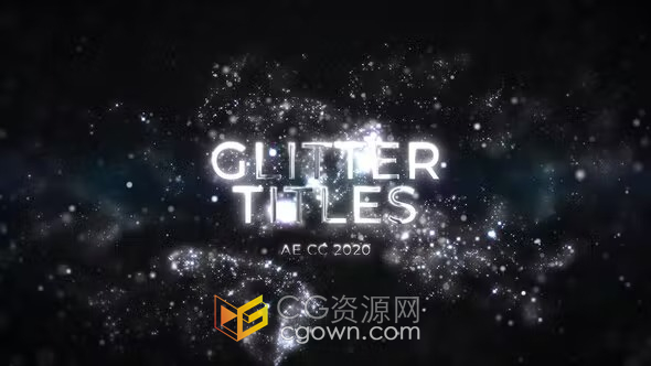 豪华银色闪光宣传文字标题动画视频-AE模板