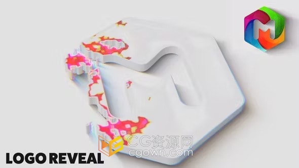 干净简约玻璃光泽公司品牌艺术LOGO动画-AE模板