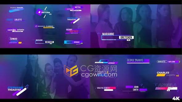 AE模板-现代时尚视频新闻屏幕下沿字幕角标标题Lower Thirds