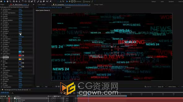 Trapcode Form制作大量文字标题信息动画背景效果-AE模板