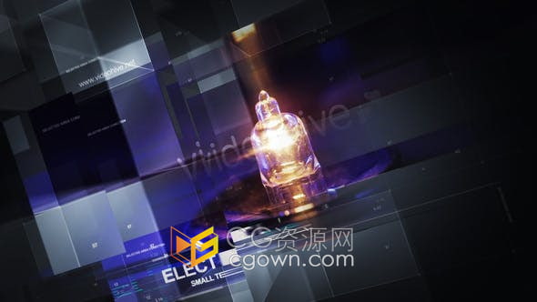 AE模板-商业计算机连接CPU博览会未来派网络技术视野宣传片视频