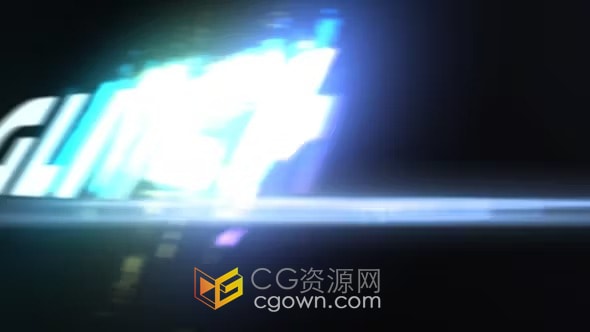 Glitch动态全息故障FX标志动画网络安全LOGO片头-AE模板