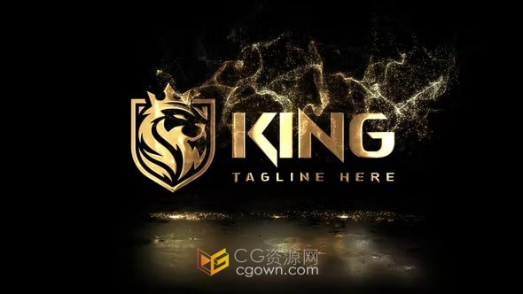 AE模板-豪华高贵金色粒子金沙标志时尚商业活动颁奖提名电影片头