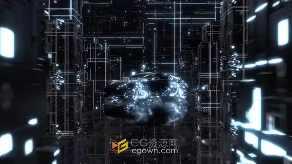 AE模板-高科技冷酷数码城市3d模型场景技术产品设备展示