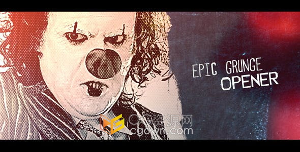 AE模板-动感污渍风格化定格画面电影预告片视频制作