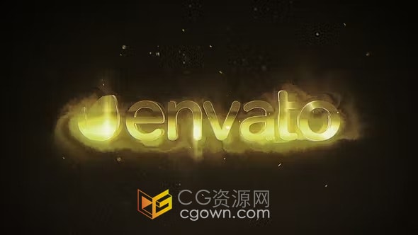 时尚闪亮奢华金色粒子标志揭晓动画-AE模板