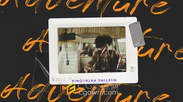 定格动画和撕纸技术纸拼贴介绍短片品牌宣传片头-AE模板