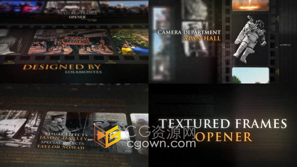 AE模板-镜框胶卷画面历史简介纪念日幻灯片视频动画