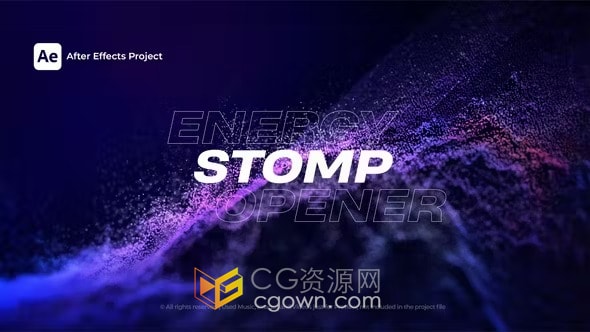 AE模板-节奏感跺脚时尚快速视频开场白Energy Stomp Intro