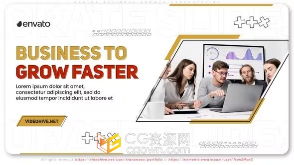 AE模板-全球企业商业公司商务活动推广业务增长演示企业宣传片