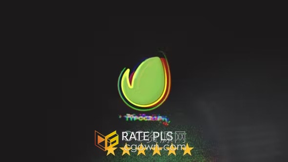 赛博朋克风格RGB分割故障高科技LOGO动画-AE模板