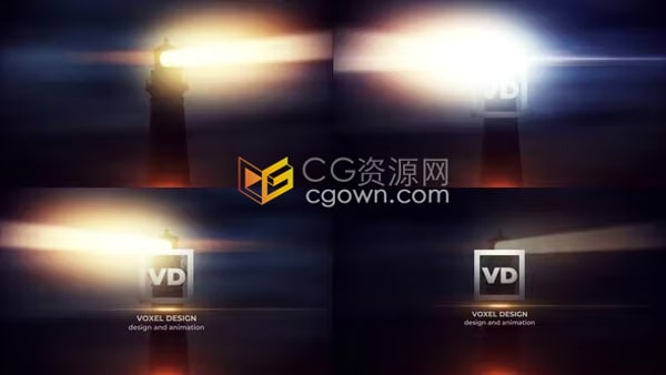 AE模板-灯塔标志动画Light House Logo Reveal