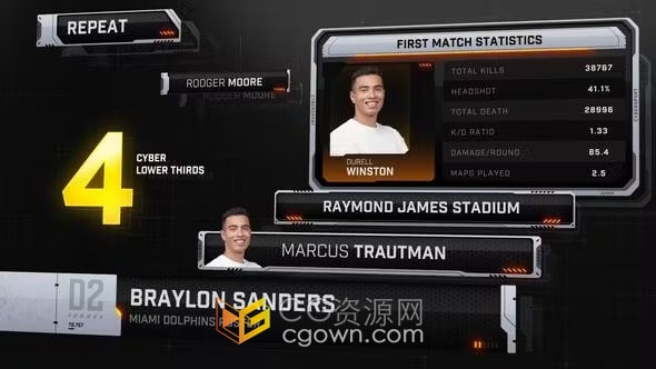 适用电子竞技社交媒体频道体育新闻视频包装字幕AE模板