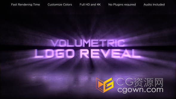 频闪灯背光效果烟雾毛刺特效标志LOGO片头-AE模板下载