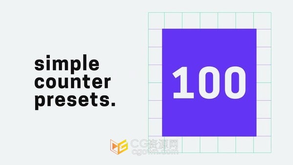 17个数字百分比和货币的计数器AE预设信息显示