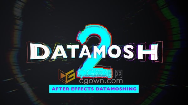 Datamosh v2.1.2 AE脚本像素破损撕拉花屏故障效果