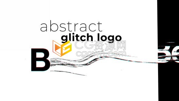 RGB分割数字失真故障特效动画制作LOGO片头视频效果4K分辨率-AE模板下载