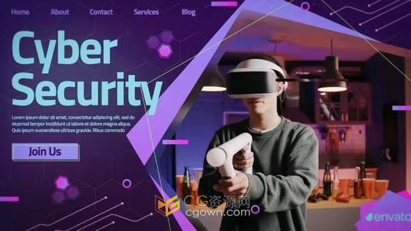 AE模板-网络宣传信息技术幻灯片学习教育培训课程介绍视频