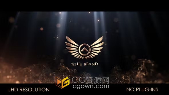 AE模板-大气奢华粒子能量爆炸优雅的品牌LOGO动画展示