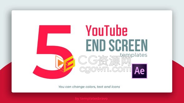 YouTube订阅vlog媒体主页介绍关注我们介绍视频动画效果-AE模板下载