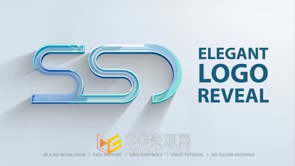 现代明亮发光快速企业LOGO动画展示-AE模板