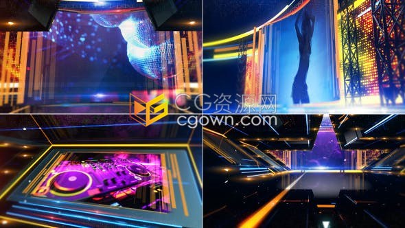 晚会派对俱乐部舞蹈庆祝活动开场视频效果制作-AE模板免费下载